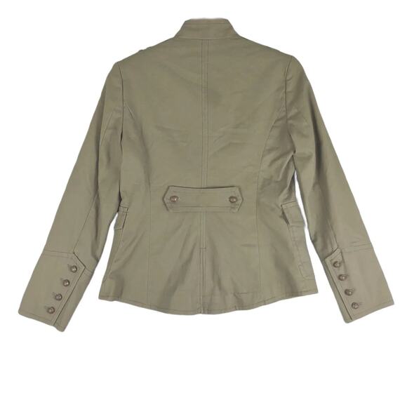 ATTENTION Military Style Army Olive Green Pea Coat Jacket, Women's 4 - Picture 3 of 9